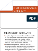 Principle of Insurance Contract