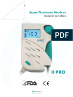 Especificaciones Tecnicas Doppler Fetal Ii Pro