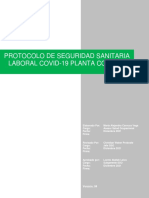 Protocolo de Seguridad Sanitaria Laboral COVID-19 Planta Copiapó Diciembre 2021