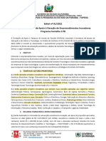 Edital FAPESQ 01 - 2022 - CENTELHA II PB