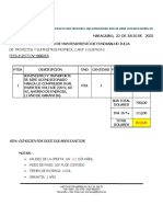 Presupuesto P000215 Aire Acondicionado 24000 Btu Ventana Fundasalud 22 07 22