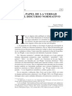 El Papel de La Verdad en El Discurso Normativo Bulyging Eugenio