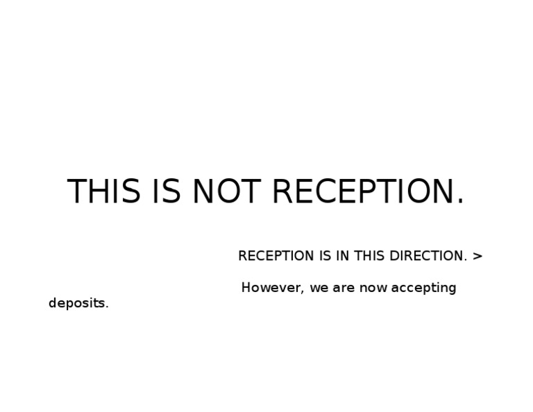 Reception Direction and Deposit Info | PDF