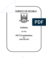 PET Exam Chemistry Syllabus