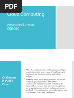 Cloud Computing: Amandeep Ummat Cse Cec