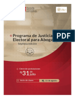 Justicia Electoral 7ma Edicion Brochure 2022