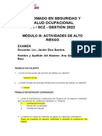 Diplomado en Seguridad y Salud Ocupacional Módulo III: Actividades de Alto Riesgo