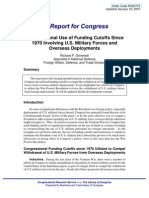 Congressional Research Service War Funding Report