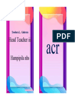 Head Teacher Iii: Hampipila Nhs