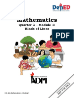 Mathematics: Quarter 3 - Module 1: Kinds of Lines