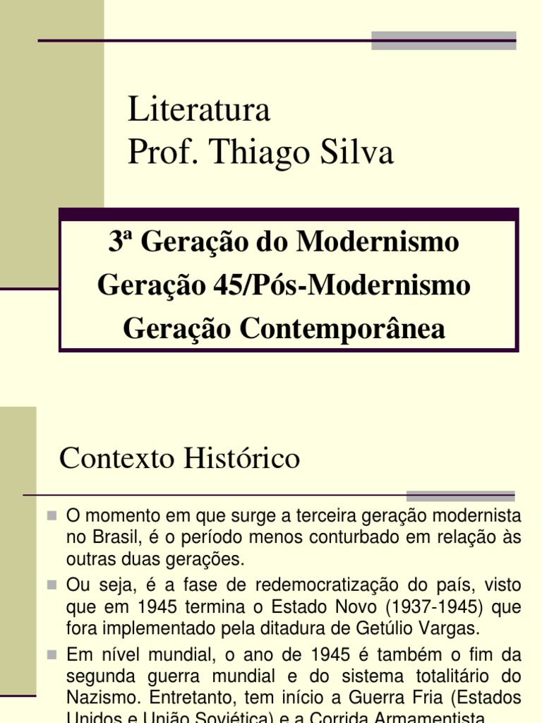 3 Geração Do Modernismo Brasil PDF | PDF | Arte abstrata