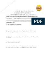 Prueba de Evaluación Continua # 1 Contabilidad I Seccion 1500 I Parcial Periodo Ii 2022