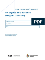 Formación General Nivel 1 Lengua y Lit. - Los Objetos en La Literatura para Ambos Trayectos