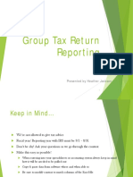 Group Tax Return Reporting: Presented by Heather Jackson