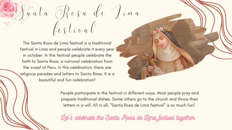Santa Rosa de Lima Festival Celebration in Lima, Peru | PDF