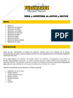 Curso Cerrajeria AUTOMOVILES