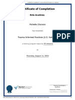 Mchannon - 20222-2023 Certificate of Completion For Trauma-Informed Practices U