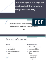 Explores the basic concepts of ICT together with 1.1