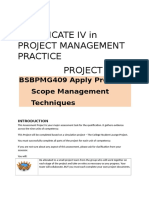 BSBPMG409 Scope Project Assessment v2.1