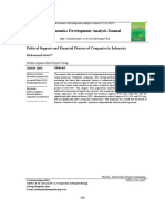 Economics Development Analysis Journal: Political Supports and Financial Distress of Companies in Indonesia