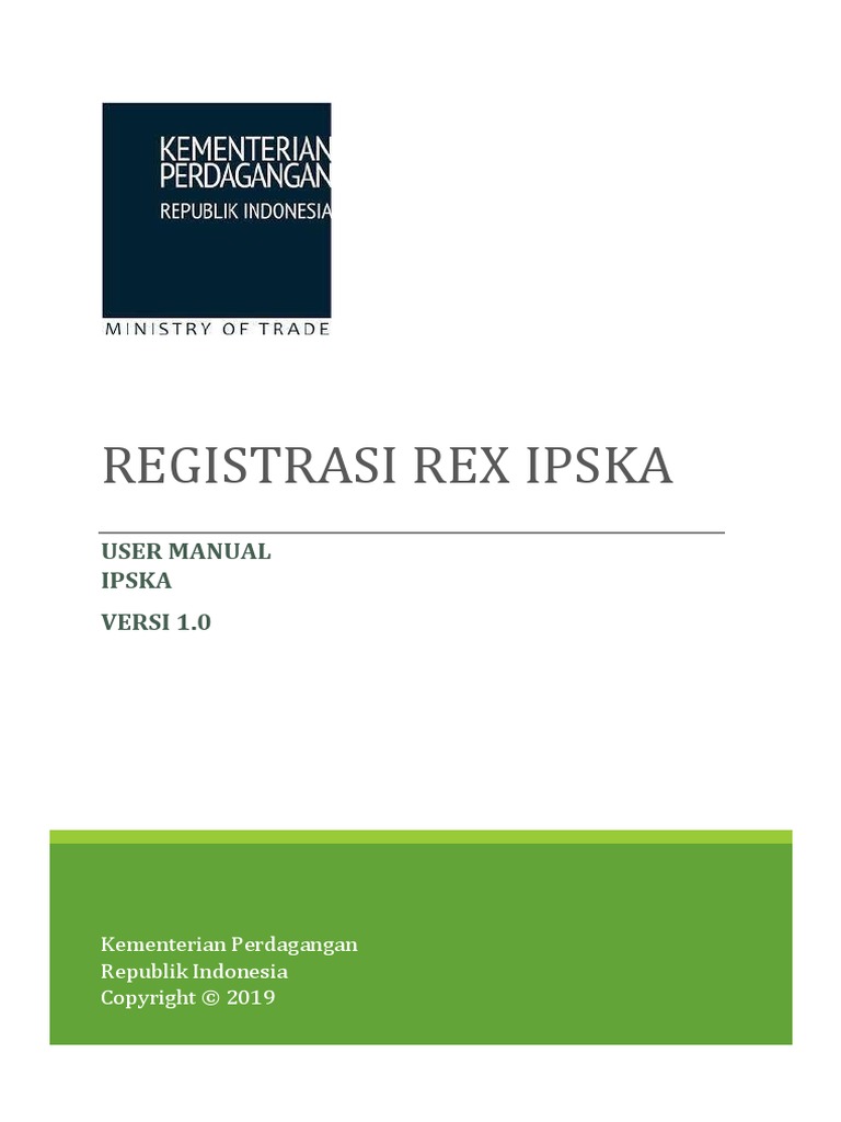User Manual Eksportir Teregistrasi IPSKA | PDF | Pengelolaan Keuangan ...