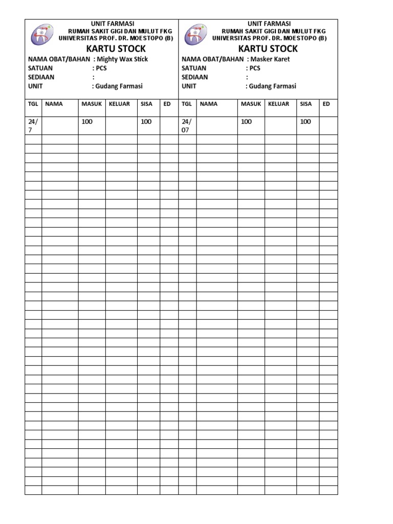 Kartu Stock | PDF