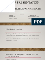 Purchasing Procedure Group Presentation