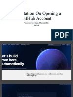 Presentation On Opening A Github Account