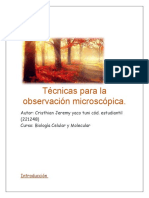 Informe   Técnicas para la observación microscópica