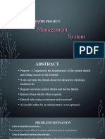 Hospital Management System: Title of The Project