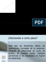 Toma de Decisiones Corto Plazo Ajustado
