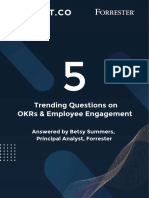 Trending Questions On Okrs & Employee Engagement: Answered by Betsy Summers, Principal Analyst, Forrester