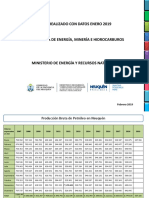 Informe Estadístico de Enero 2019 - #8211 - Subsecretaría de Energía, Minería e Hidrocarburos