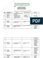 Japanese Language Training Calendar