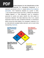 U.S. National Fire Protection Association: Hazards of Materials For Emergency Response" Is A