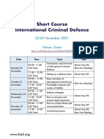 International Criminal Defence Timetable