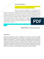 Un Ejemplo Sencillo de Texto Argumentativo