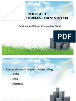 SISTEM INFORMASI UNTUK PENINGKATAN MUTU PELAYANAN