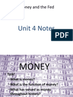 Money and The Fed: Unit 4 Notes