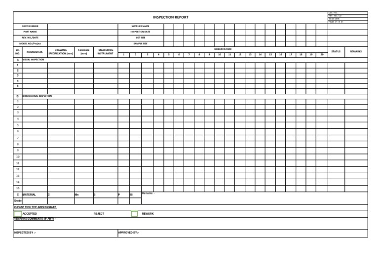 Inspection Format | PDF