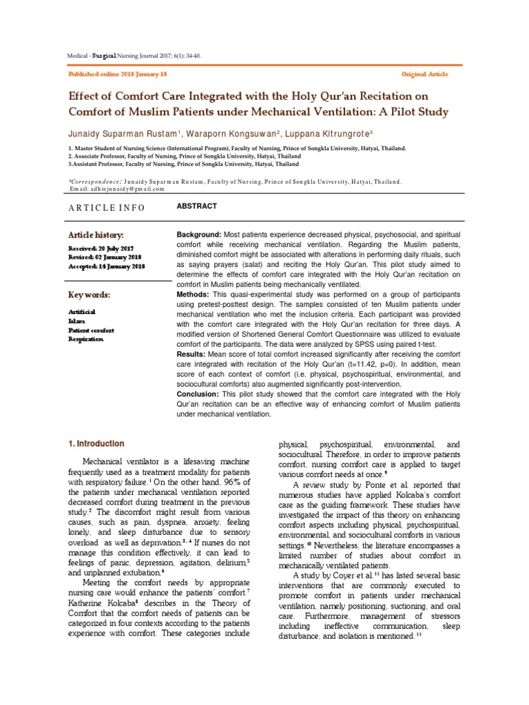 Medical Surgical Nursing JournalV6n1p34Fa PDF Nursing