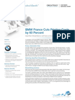BMW France Cuts Printing Costs by 60 Percent: Opentext Streamserve Optimizes Productivity and Reliability