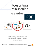 Lectoescritura Vocales Minusculas