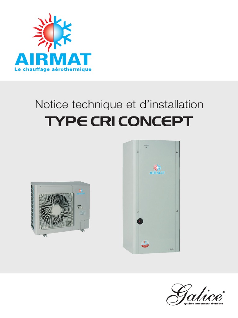 Notice technique pompe à chaleur AIRMAT PDF Pompe à chaleur Soupape — free download