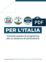 PER L'ITALIA Accordo Quadro Di Programma Per Un Go - 220811 - 192802