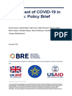 The Impact of COVID-19 in Ethiopia: Policy Brief