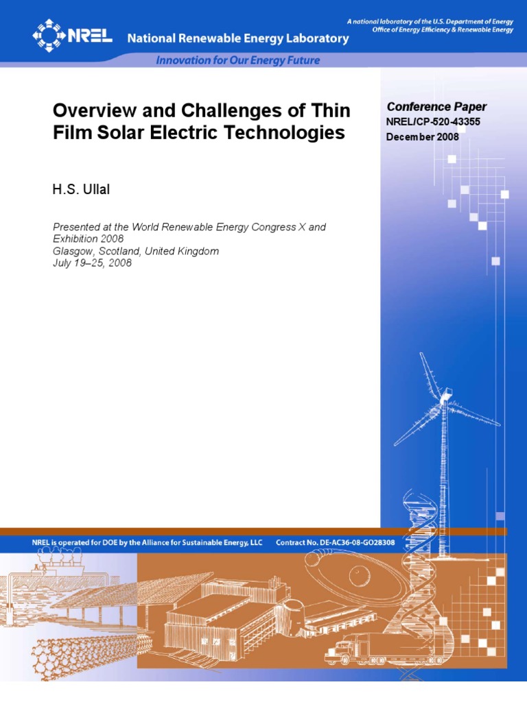Thin-Film Solar Technologies Overview | PDF | Thin Film Solar Cell ...