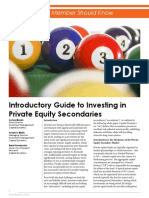Introductory Guide To Investing in Private Equity Secondaries