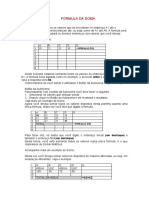 Fórmula da soma, subtração, multiplicação, divisão e condições no Excel