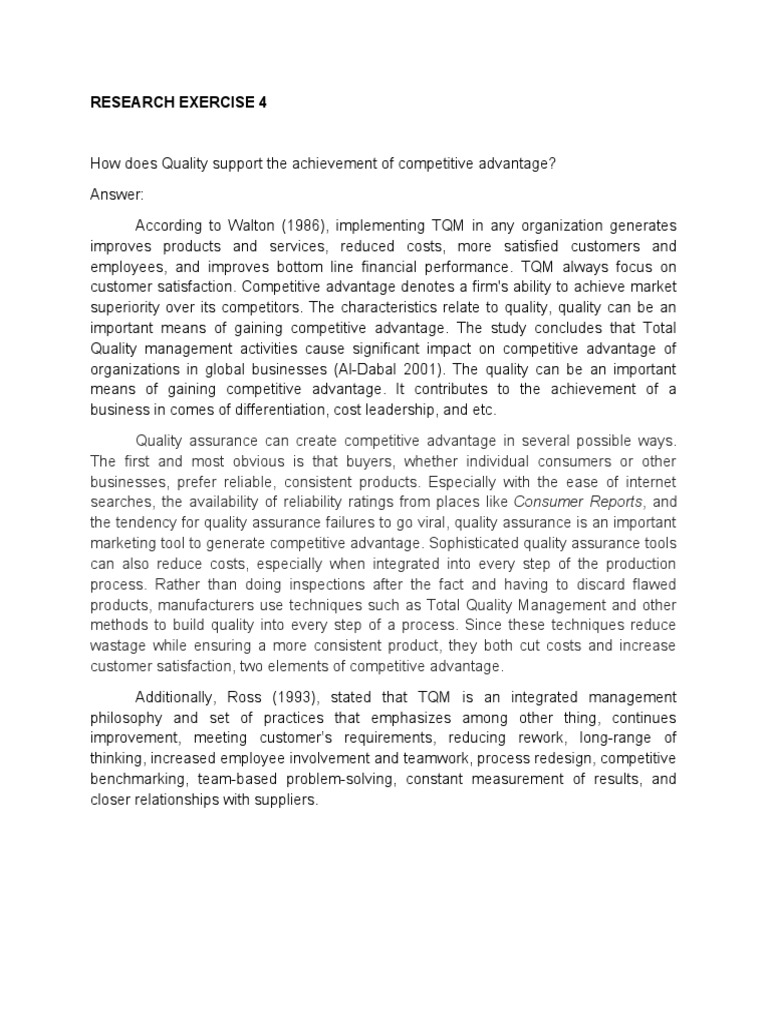 Research Exercise 4 | PDF
